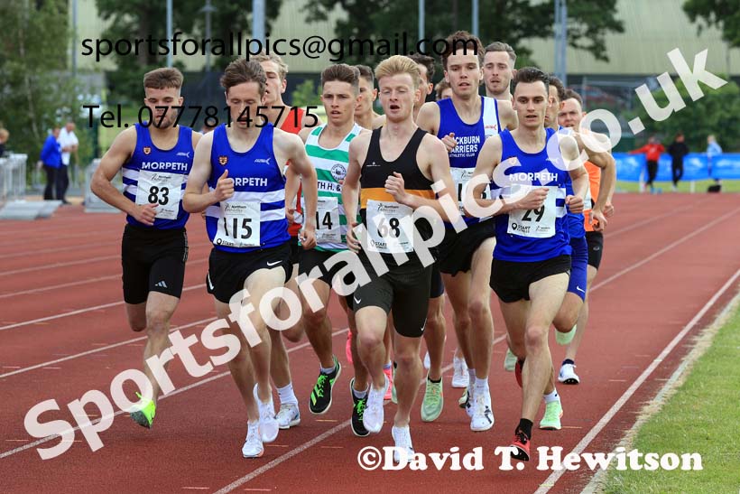 Senior Mens 1500 metres, 2024 Northern Senior and Under-20s Track and Field Champs, Middlesbrough.  Photo: David T. Hewitson/Sports for All Pics